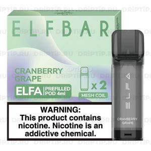 Картридж Elf Bar Elfa - Клюква Виноград / 2шт