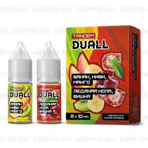 Duall Tandem Salt -  Банан Киви Манго и Ледяная Кола Вишня Duall Tandem Salt -  Банан Киви Манго и Ледяная Кола Вишня