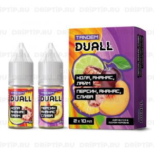 Duall Tandem Salt - Кола Ананас Лайм и Персик Ананас Слива Duall Tandem Salt - Кола Ананас Лайм и Персик Ананас Слива