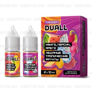 Duall Tandem Salt - Манго Персик Арбуз и Ледяные Тропические Фрукты Duall Tandem Salt - Манго Персик Арбуз и Ледяные Тропические Фрукты