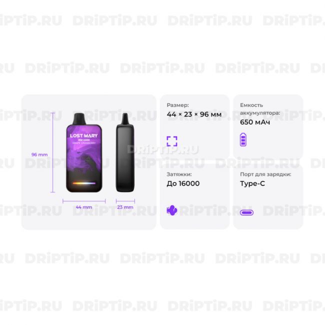 Lost Mary BM16000 - Мята перечная Lost Mary BM16000 - Мята перечная