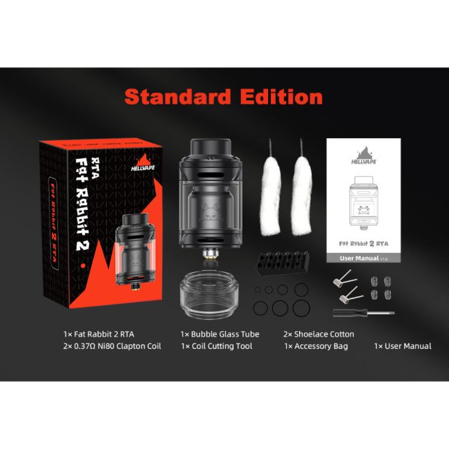 Hellvape Fat Rabbit 2 RTA - обслуживаемый бак Hellvape Fat Rabbit 2 RTA - обслуживаемый бак