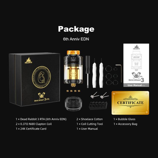 Hellvape Dead Rabbit 3 RTA (6th Anniv Edn) - обслуживаемый бак Hellvape Dead Rabbit 3 RTA (6th Anniv Edn) - обслуживаемый бак