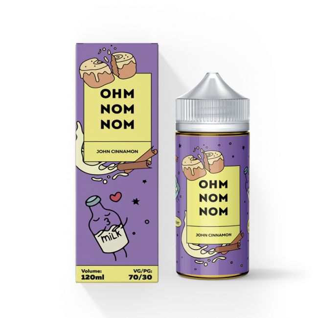 OHM NOM NOM John Cinnamon 0mg 120ml