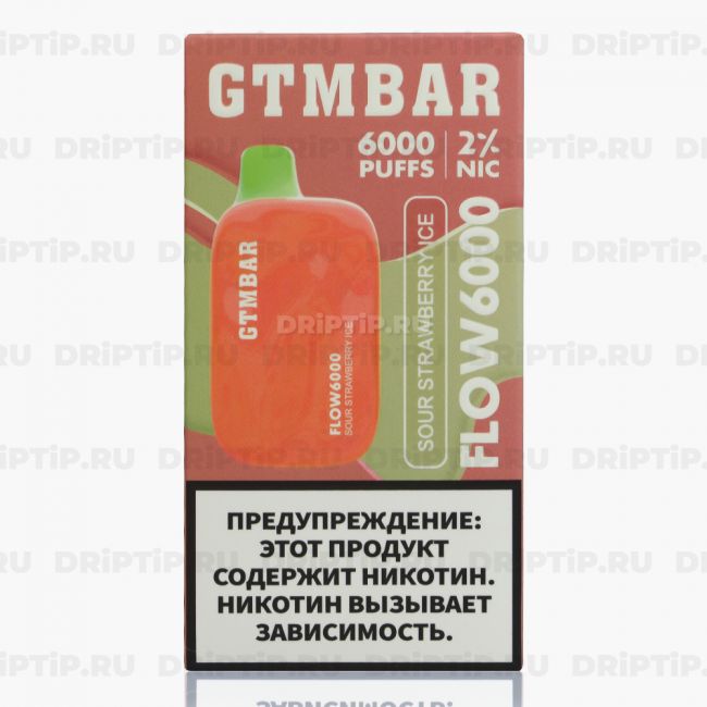 GTM BAR Flow 6000 - Sour Strawberry Ice