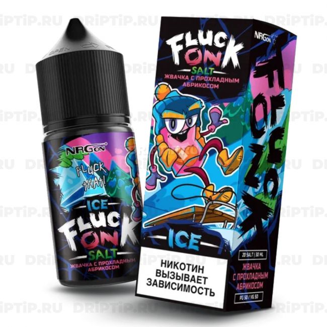Жидкость Fluck On Ice Salt - Жвачка С Прохладным Абрикосом 