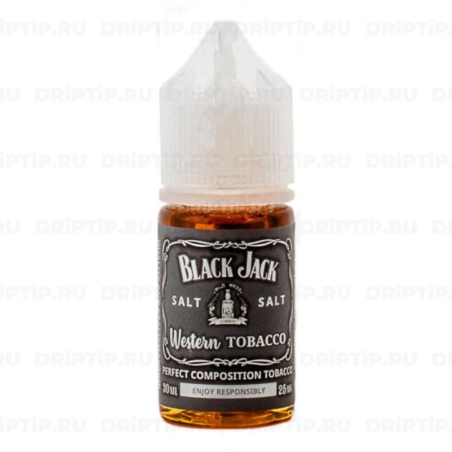 Жидкость Black Jack Salt - Western Tobacco 