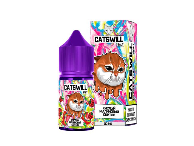 Жидкость Catswill Salt - Кислый Малиновый Скитлс 