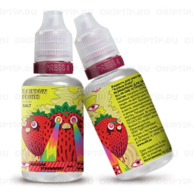 Жидкость Rainbow Fruits Salt - Nuclear Strawberry 