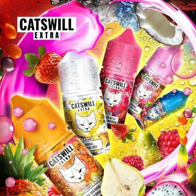 Жидкость Catswill Extra Salt - Кислое яблоко персик 