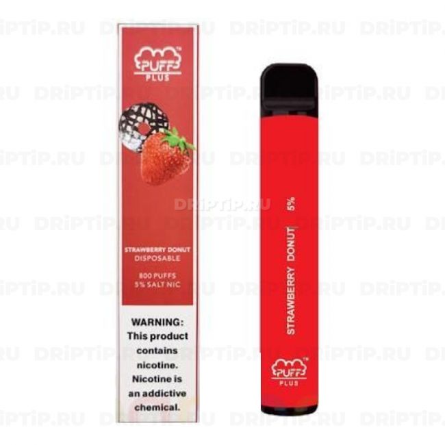 Одноразовая электронная сигарета Puff Bar Plus - Клубничный пончик