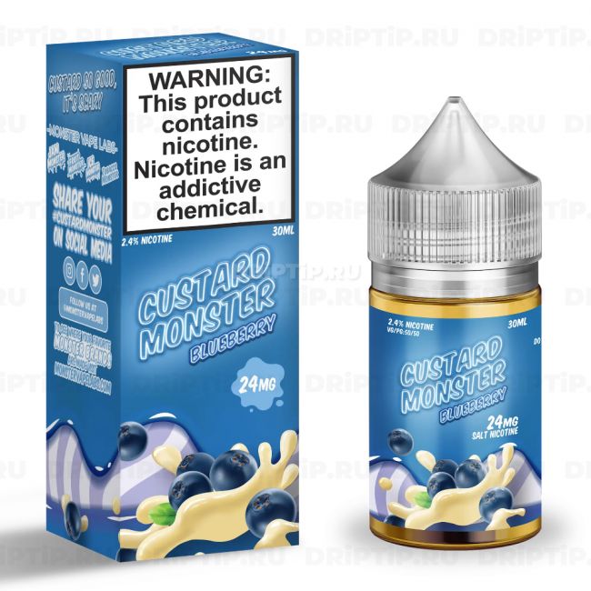 Жидкость Custard Monster Salt - Blueberry 